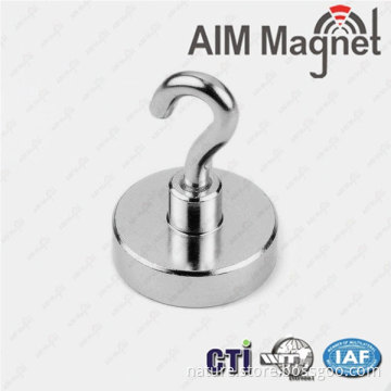 Thread M5 D32mm Neodymium Pot Magnet with Hook
